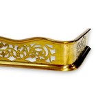 Serpentine Griffin 19th C Solid Brass Fireplace Fender 54 1 2  X 15  Antique