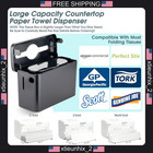Countertop Multifold Paper Towel Dispenser Black  Commercial Napkin Holder