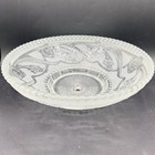 Vtg 11 3 4    X 3 1 2    H Art Deco Frosted Glass Floral Design Ceiling Lamp Shade