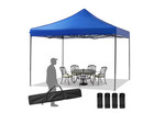 Gianna 10x10 Pop Up Canopy Tent Blue Portable Outdoor Shelter W  Carry Bag Easy 