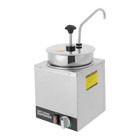 Commercial Hot Fudge Warmer Nacho Cheese Sauce Warmer W  Pump Dispenser