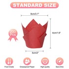 200 Pcs Tulip Baking Cups Cupcake Muffins Liners Papers  Rose Red