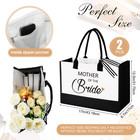 Black And White Canvas Tote Bag Set For Mothers Of Bride And Groom Wedding Gift