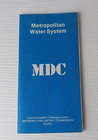Vintage Brochure   Map Fold Out Metropolitan Water System Mdc Boston