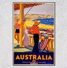 Vintage Australia Travel Print   Australian Advertising Poster