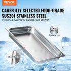 Vevor 6 Pack Full Size Hotel Pans Steam Table Pan Stainless Steel 2 5  Deep