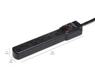2 Pack Surge Protector Power Strip 6-outlet   200j Protection 2ft Extension Cord