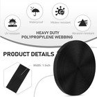 50 Yards Nylon Webbing 1 Inch Heavy Duty Nylon Strapping Flat Webbing Strap  Bla