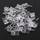 25pcs Mirror Holder Clips For Wall  Clear Plastic Mounting Clips With Screws Kit
