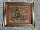 Vintage Framed Photo Of Uss Constitution And Uss Bonhomme Richard From 1779