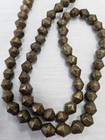 Antique Indian Brass Bicone Beads Hexagonal 22  Strand 60 Beads