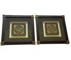 2 Chinese Dragon Lion Hand Made Paper Etching Signed By Artist K t  Lo New Year