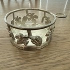 International Silver Co Silver Plate Metal Wine Coaster Grape Vines