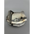 Vintage Mexican Sterling Silver Cat Face Belt Buckle 925 Mexico Taxco Style