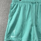 New Nike Wnba Sweat Shorts Womens Large Teal New York Liberty Fleece Relaxed