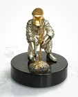 Fm Gold On 925 Sterling Silver Jonny Appleseed Figurine By A  Chernak Stone Base