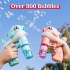 2 Whale Automatic Bubble Guns Kit With 4 Bubble Solutions For Kids Summer
