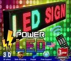 Three Color Led Sign 86  X 19  Rgy Programmable Scrolling Message Board Usa