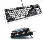 Mechanical Gaming Keyboard - Full Size 104 Keys Us Layout  Wired  Blue Switch   