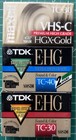 Lot Of 3 New Sealed Vhs-c Video Cassettes Tdk Ehg Tc-40   Tc-30 Maxell Hgx-gold