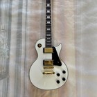 Lp Custom Alpine White Electric Guitar Hh Pickups Mahogany Body Fixed Bridge