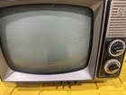 Vintage 1980  Ge Tv General Electric Black   White Portable Tv 12xb9122b