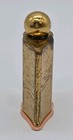 Vintage Miniature Coty Perfume Metal Cologne Bottle Gold Tone Peach Base Empty