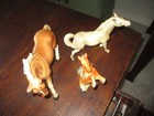 Vintage Japan Porcelain   Ceramic Horses Beautifully Painted Large Size