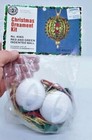 Walco Holiday Red   Green Indented Ball Vtg Sequin Bead Christmas Ornament Kit