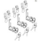 Cabinet Locks With Keys  1-1 8   3 Pack  Zinc Alloy  Cam Locks For Cabinets Keye