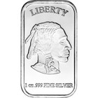 Five 1 Oz  Silvertowne Silver Bar - Buffalo Design - 999 Fine