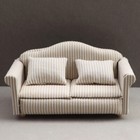 Dollhouse Miniature 1 12 Scale Striped Sofa Living Room Furniture Accessories