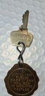 Vintage Shamrock Hotel Key   Rare Metal Fob Room 1244 Houston Texas Glenn Mccart