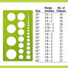15 Series Ellipse Template Set Plastic Round Templates Drawing Drafting Tool