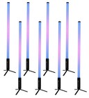 Rockville 8x Rock Saber Battery Dj stage Tube Lights wireless Dmx charging Case