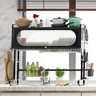 Over The Sink Dish Drying Rack 3 Tier Large Dish Rack Metal For Kitchen With Lid