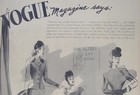 Vintage 1943 Vogue Fashion - Women s Dress Newspaper Print Ad