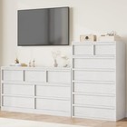 7 Drawer Dresser Large Wooden Storage Cabinet For Living Room Bedroom 46 In Tall