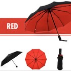 Strong Windproof Stick Compact Umbrella For Rain  One-click Automatic Open Close