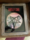 Vintage Motley Crue Shout At The Devil Carnival Glass Mirror Wood Frame