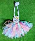 Girls Tutu Dress Unicorn Kids Rainbow Princess Wedding Events Flower Dress Euc