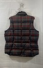 Eddie Bauer Men s Red Green Plaid Goose Down Quilted Puffer Vest Xlt