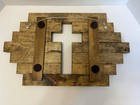 Rustic Wooden Cut Out Cross Wall Hanging Faith Christian Decor Gift New