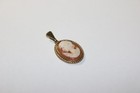 Beautiful Cameo Necklace Pendant Marked  375  Or 9k Solid Yellow Gold 2 1 Grams