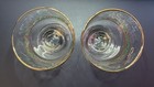 2 Set Arby   s By Libbey Holly   Berry 8oz Footed Dessert Glasses Gold Trim