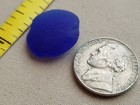 Genuine Beach Sea Glass Surf Tumbled Cobalt Blue Navy Frosted Ocean Medium V1