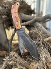 12    Custom Made Knife Full Tang Ideal Outdoor Hunting Damascus Forged Blade
