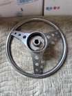 Vintage Stainless Steel 3 Spoke Boat Steering Wheel Used