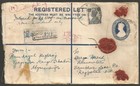 India 1942 Wax Seals On Registered Letter Choto Bazar Mymensingh Bangladesh
