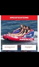 Airhead Super Mable Stars   Stripes 1-3 Rider Towable Tube For Boating tubing